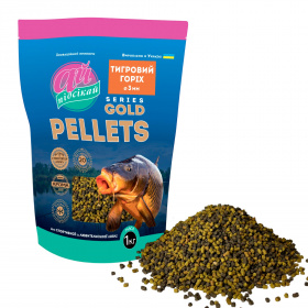 Pellets GOLD Ø 3.0 мм "ТИГРОВИЙ ГОРІХ" у зіп. упаковці Pellets GOLD Ø 3.0 мм "ТИГРОВИЙ ГОРІХ" у зіп. упаковці